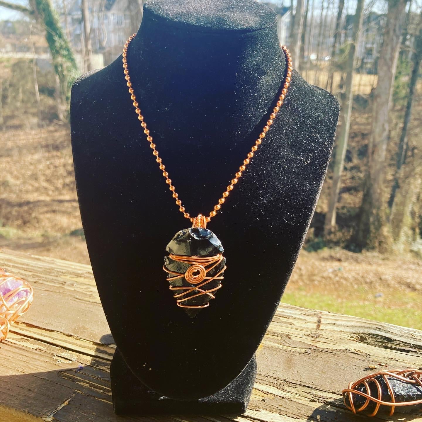 Black Obsidian Arrowhead