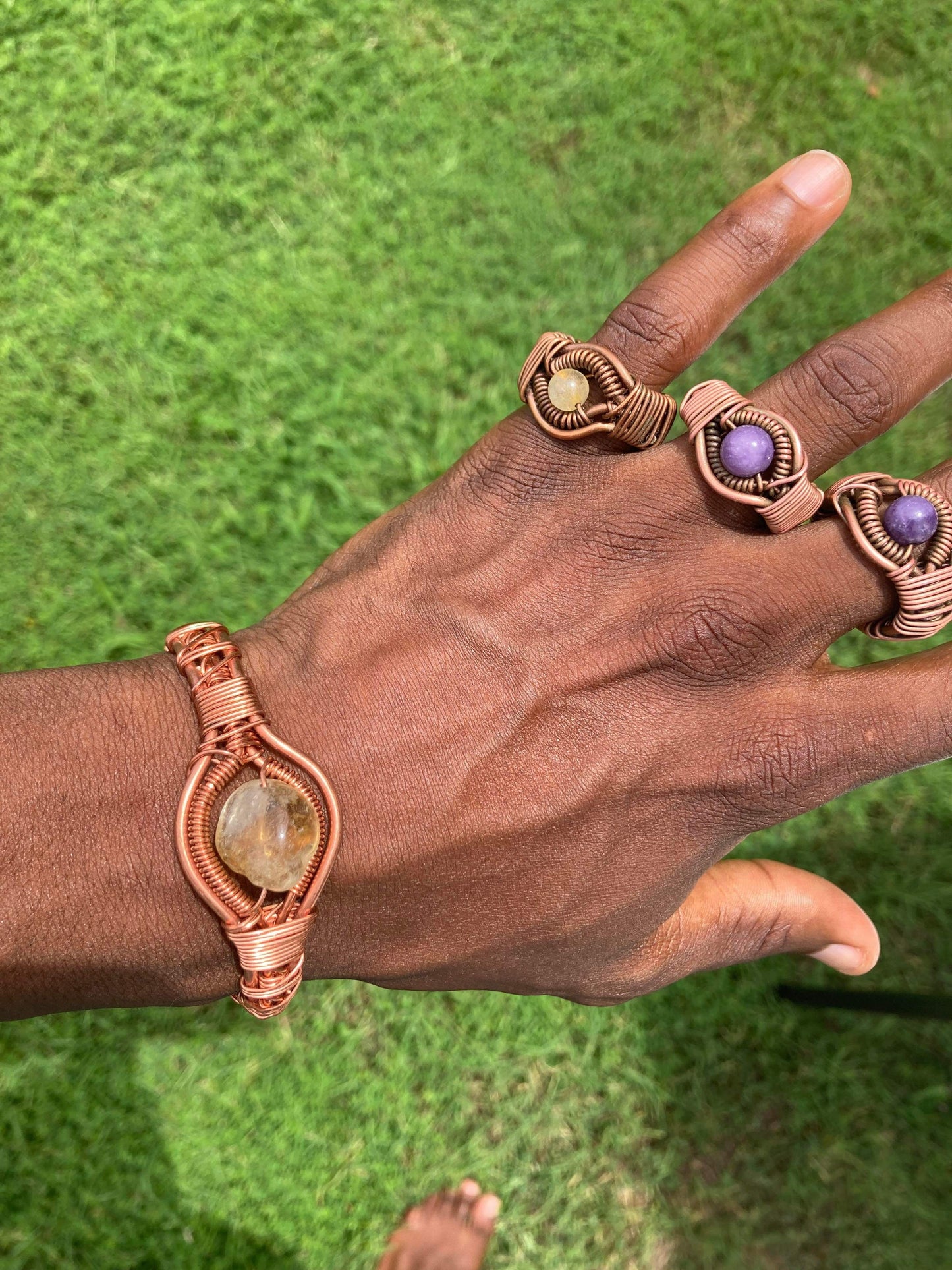 Citrine Bracelet and Ring Set