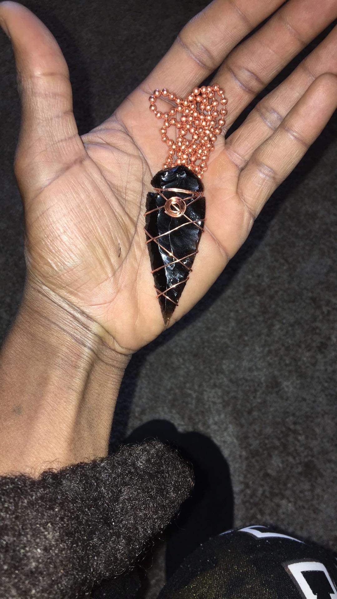 Black Obsidian Arrowhead