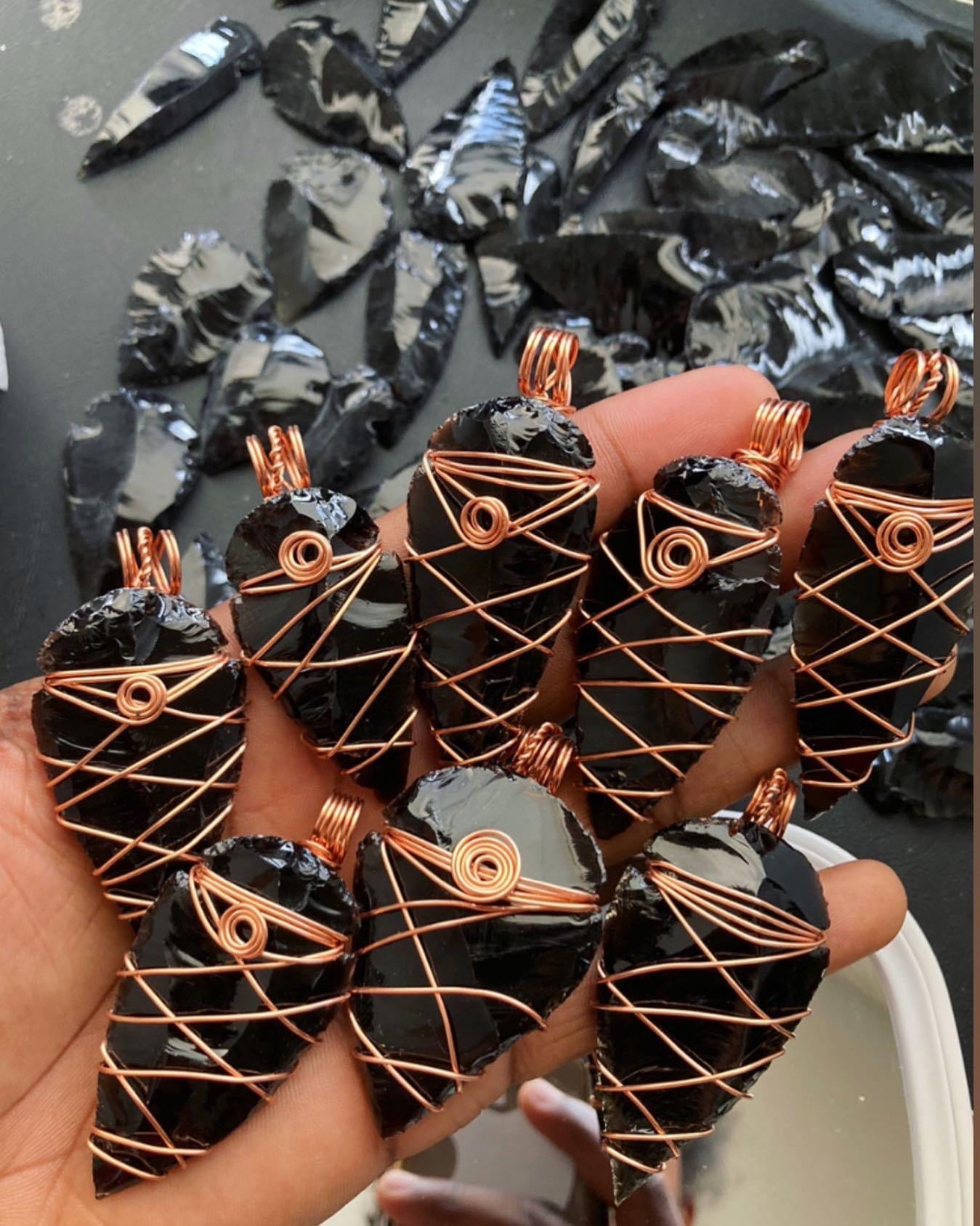 Black Obsidian Arrowhead