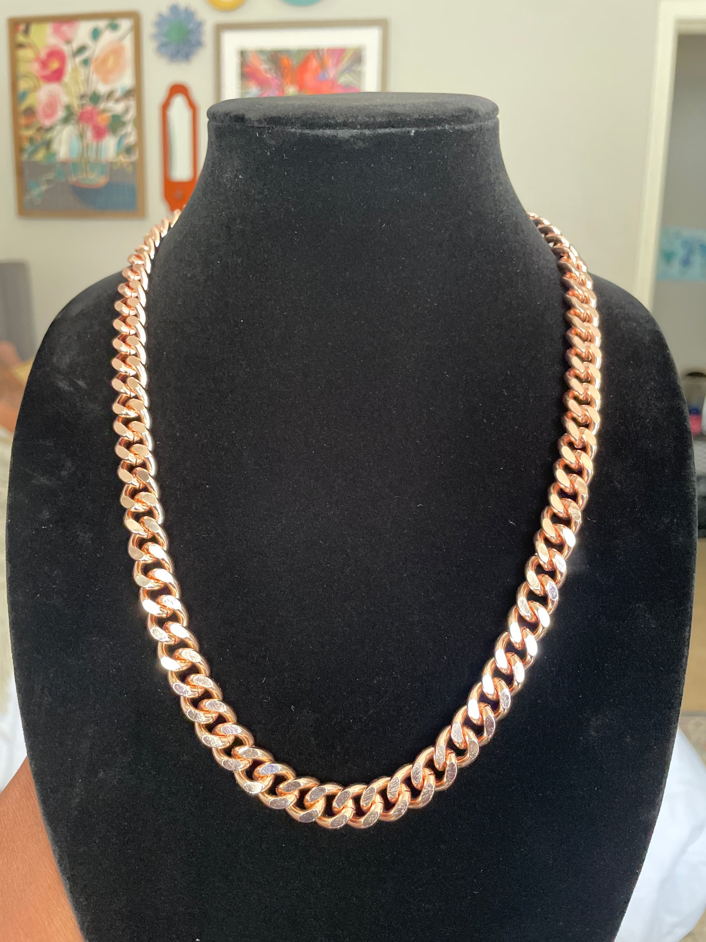 Solid 100% Copper Miami Cuban Link Necklace