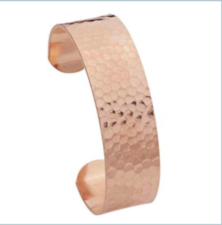 Copper hammered bracelets